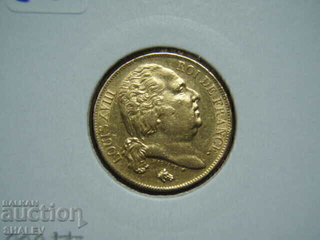 20 Francs 1820 W France - AU (Gold) - 6 20 Francs 1820 W France - AU (Gold) - 6