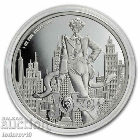 Silver 1 oz The Joker - DC Comics - ref. Samoa 2024 Silver 1 oz The Joker - DC Comics - ref. Samoa 2024