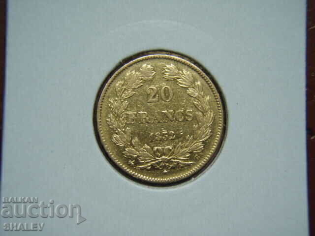 Аукцион 20 Francs 1832 В France (20 франка Франция) - AU (злато) Аукцион 20 Francs 1832 В France (20 франка Франция) - AU (злато)