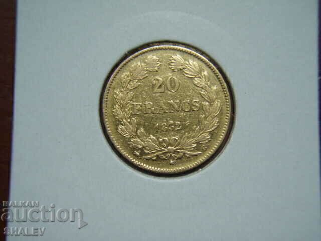 20 Francs 1832 В France (20 франка Франция) - AU (злато) 20 Francs 1832 В France (20 франка Франция) - AU (злато)