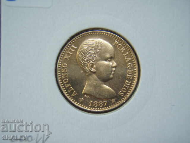 20 Pesetas 1887 Spania (19*62) Spania (2) - AU/Unc (aur) - 5