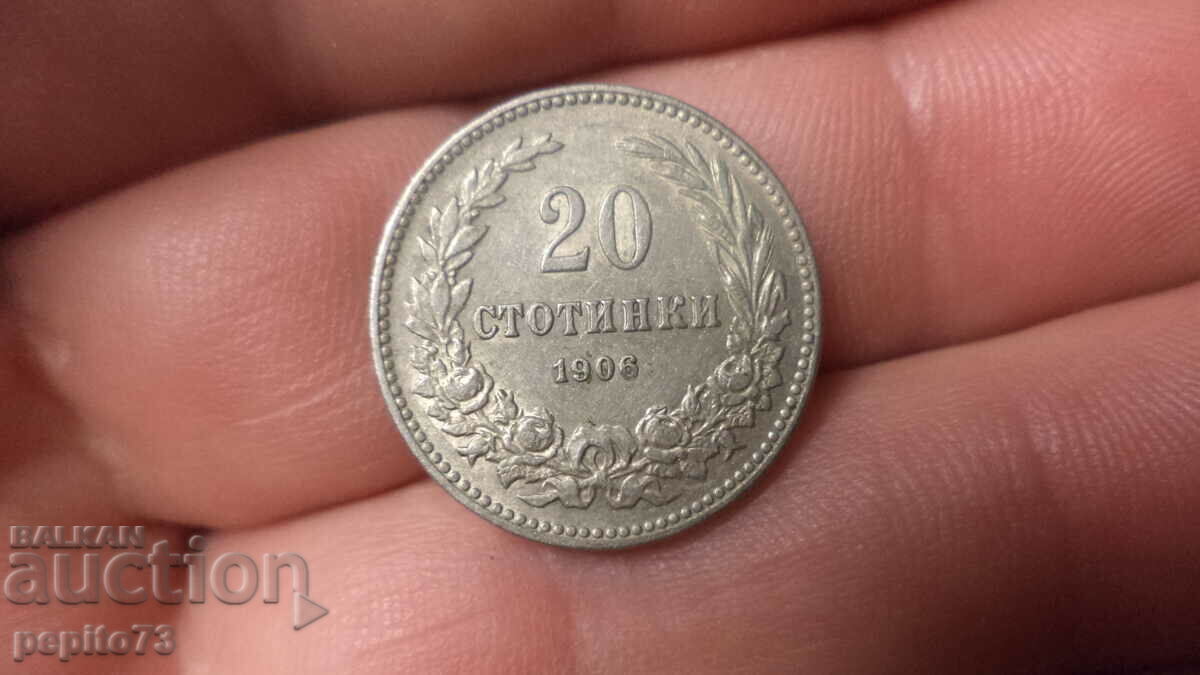 monedă de 20 de cenți 1906