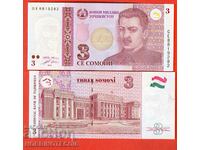 ТАДЖИКИСТАН  TAJIKISTAN 3 Сомони емисия issue 2010 НОВА UNC