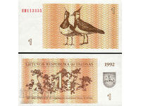 tino37- LITHUANIA - 1 STAMP - 1992 - UNC