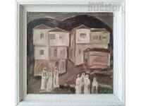 Picture, "Rhodope village", art. D. Mitev, 1980