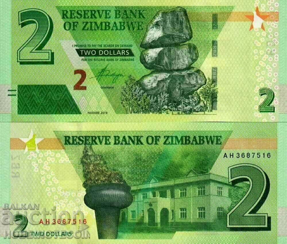 ЗИМБАБВЕ ZIMBABWE 2 $ емисия - issue 2019 НОВА UNC