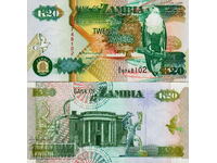 ZAMBIA ZAMBIA 20 Kwachi issue - issue 1992 NEW UNC