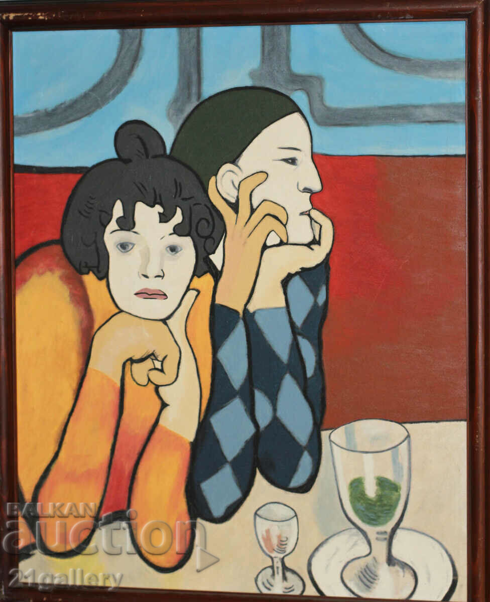 Auction Pablo Picasso - oil painting reproduction "Two Acrobats" Auction Pablo Picasso - oil painting reproduction "Two Acrobats"