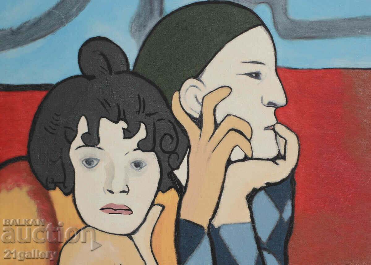 Delivery of Pablo Picasso - oil painting reproduction "Two Acrobats" Delivery of Pablo Picasso - oil painting reproduction "Two Acrobats"