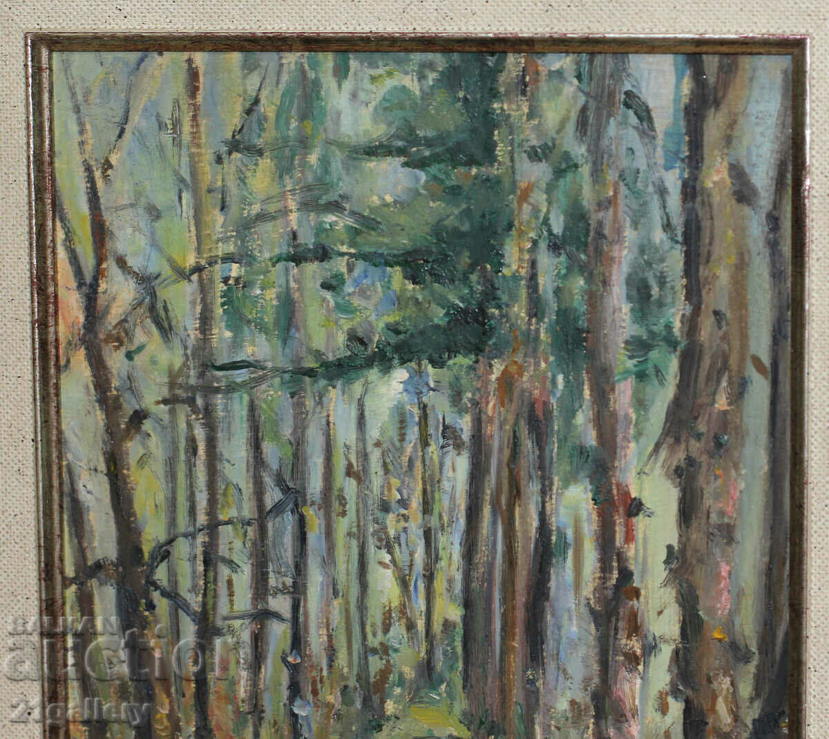 Auction Petar Petrov Forest landscape, oil paints Auction Petar Petrov Forest landscape, oil paints