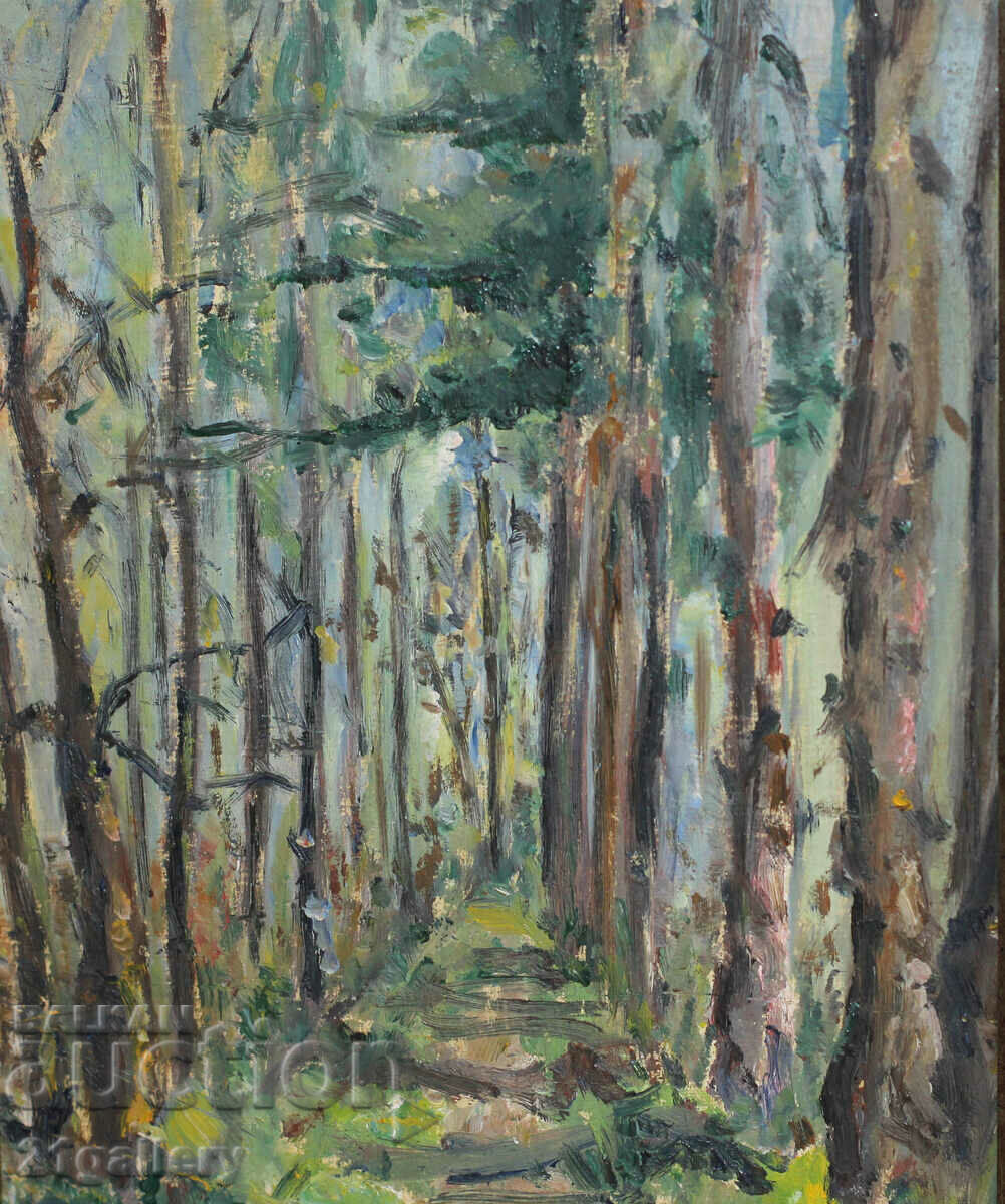 Delivery of Petar Petrov Forest landscape, oil paints Delivery of Petar Petrov Forest landscape, oil paints