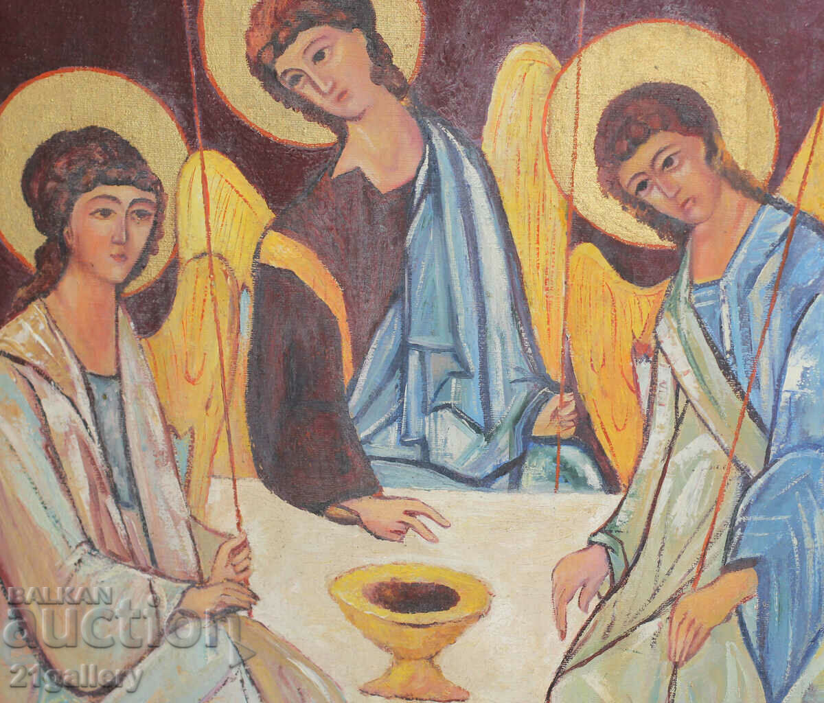 Маслена картина религиозна тематика Света Троица - 5 Маслена картина религиозна тематика Света Троица - 5