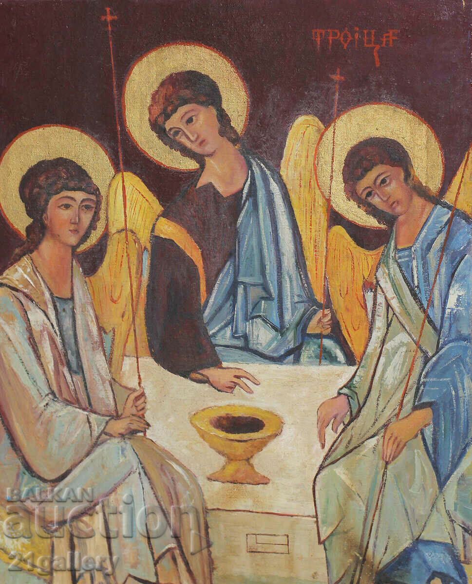 Маслена картина религиозна тематика Света Троица Маслена картина религиозна тематика Света Троица