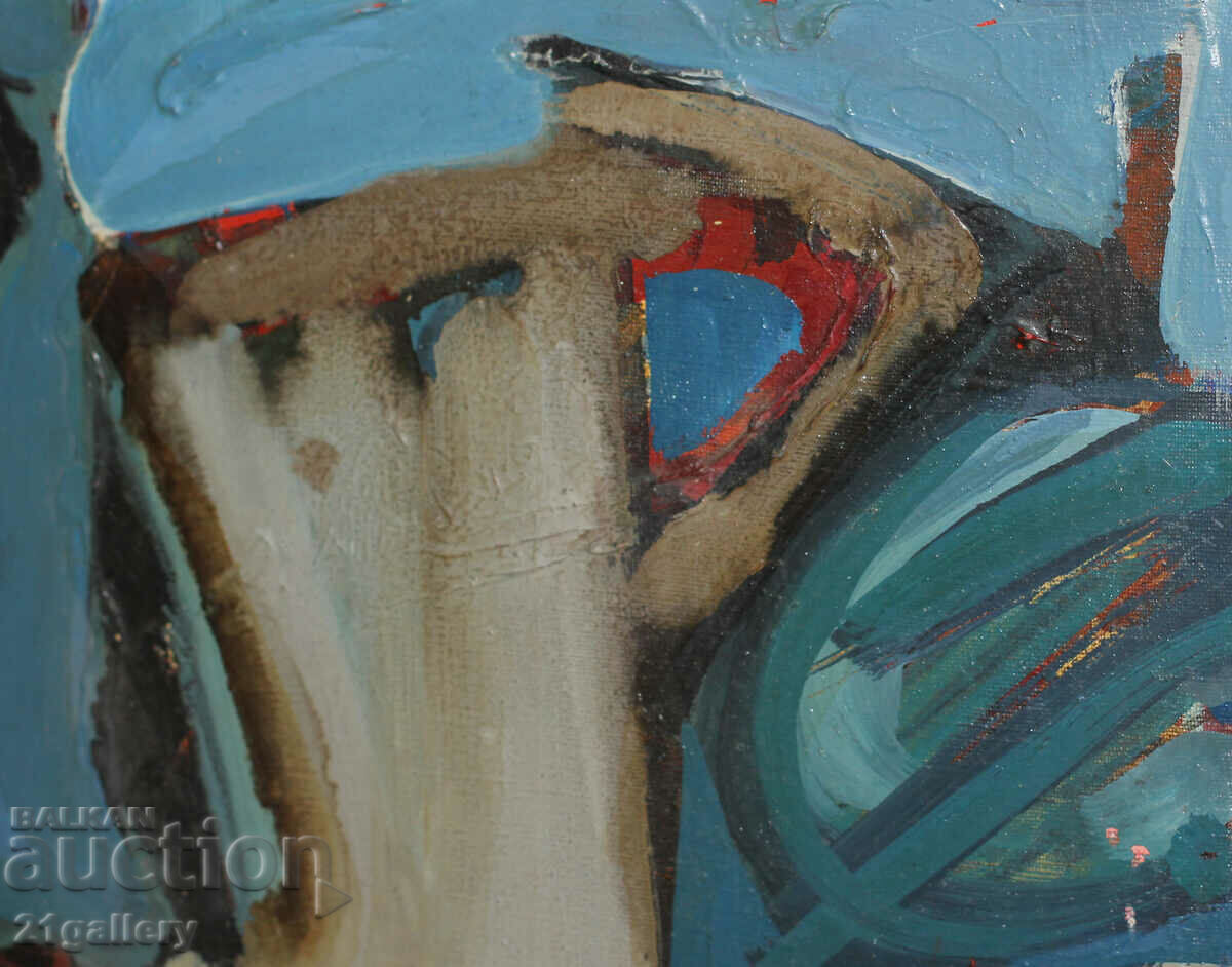 Auction Mariana Ezhbekova, abstract composition oil paints Auction Mariana Ezhbekova, abstract composition oil paints
