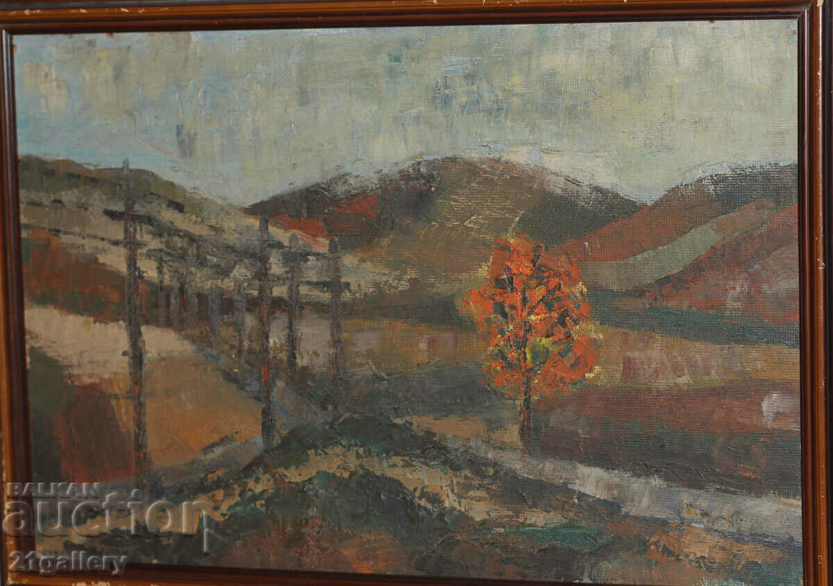 Oil painting landscape hills with price 400.00 BGN | € 204.52 Oil painting landscape hills with price 400.00 BGN | € 204.52