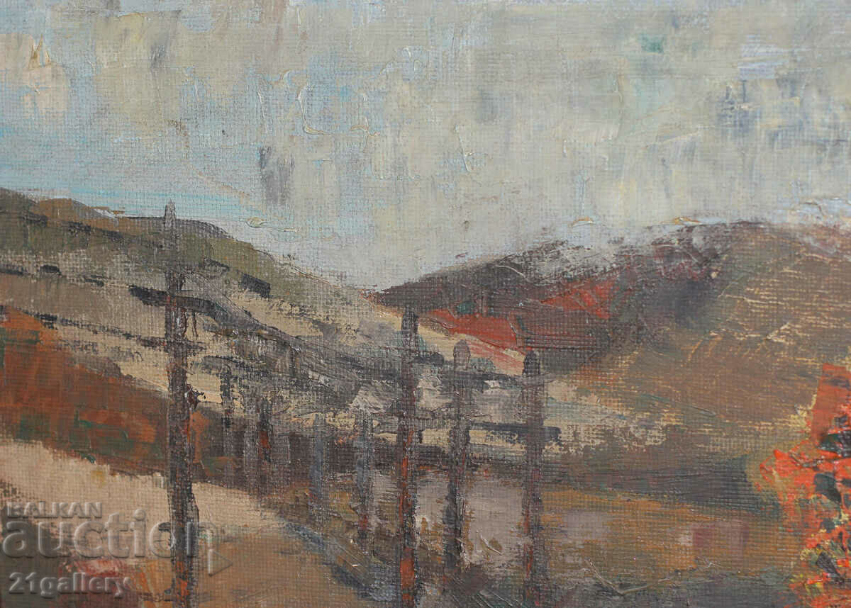 Auction Oil painting landscape hills Auction Oil painting landscape hills