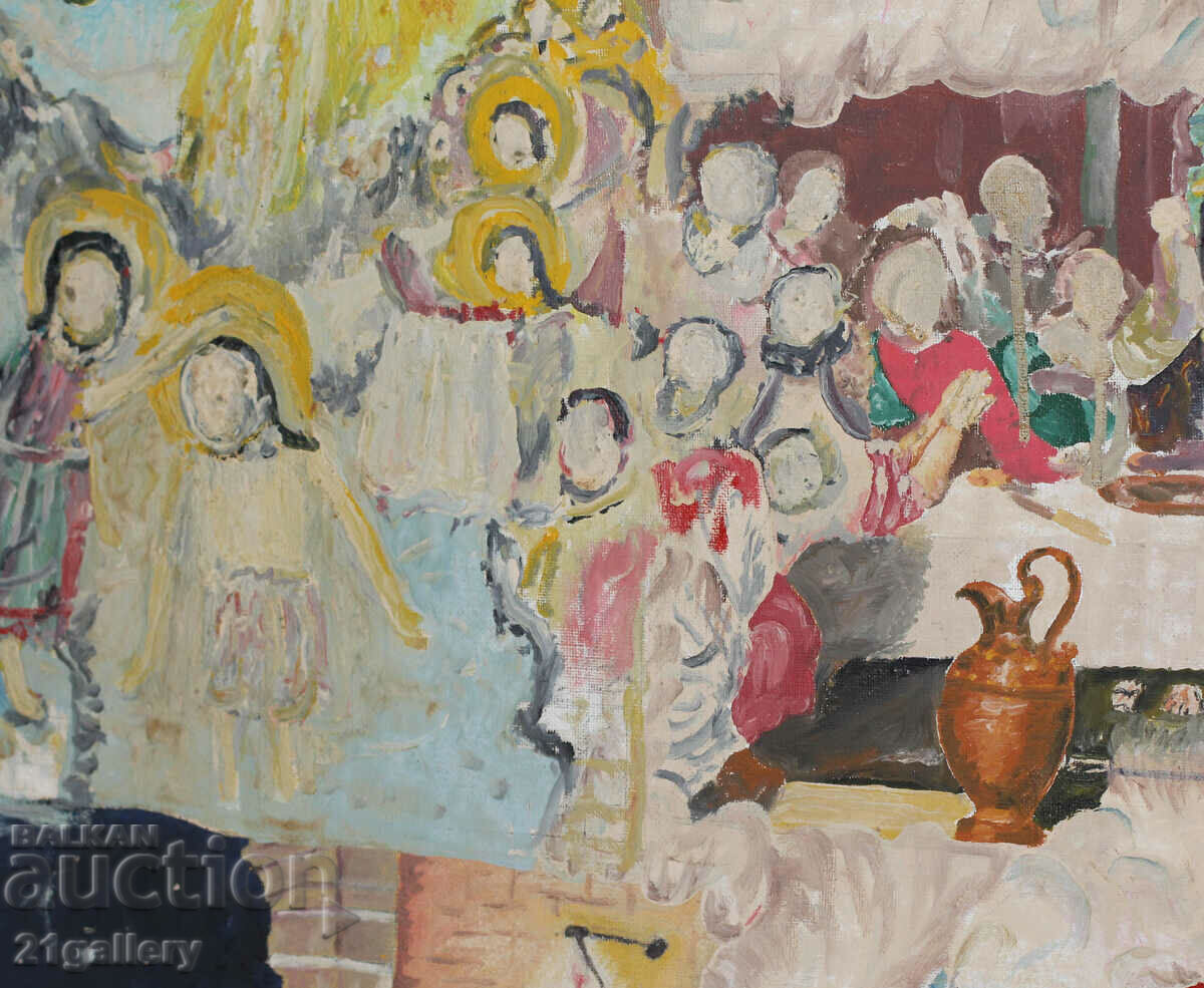 Auction Oil painting religious theme Biblical Scenes Auction Oil painting religious theme Biblical Scenes