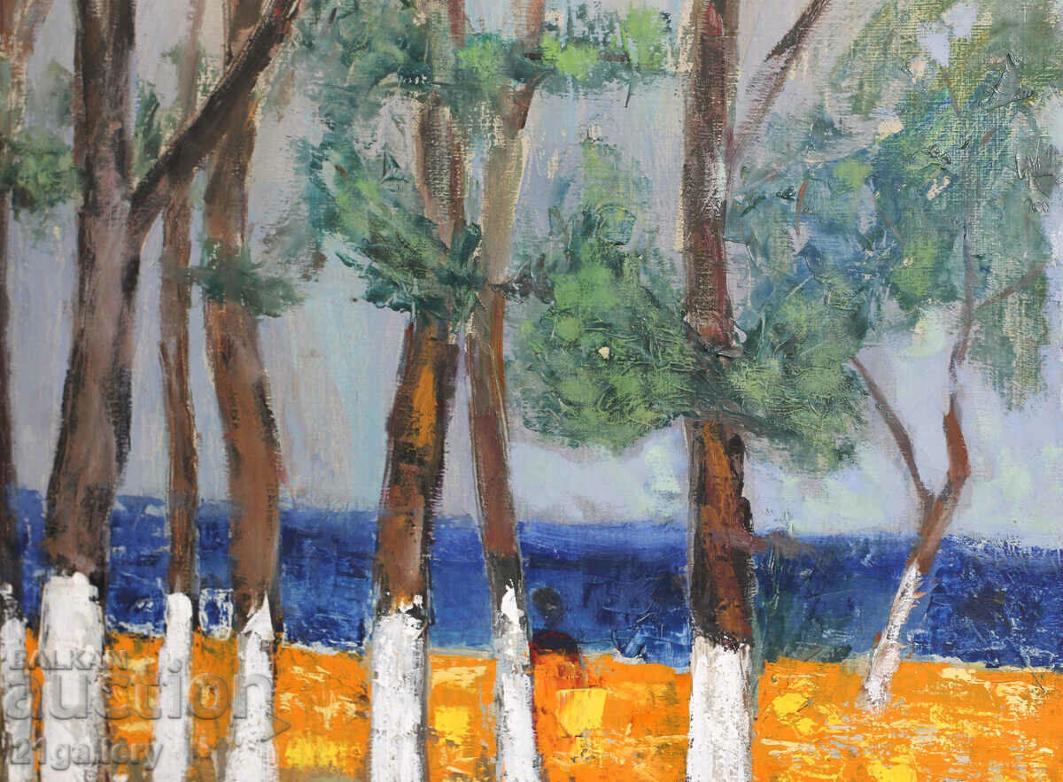 Auction Peter Krumovski (1927–2019), oil landscape 1956 Auction Peter Krumovski (1927–2019), oil landscape 1956