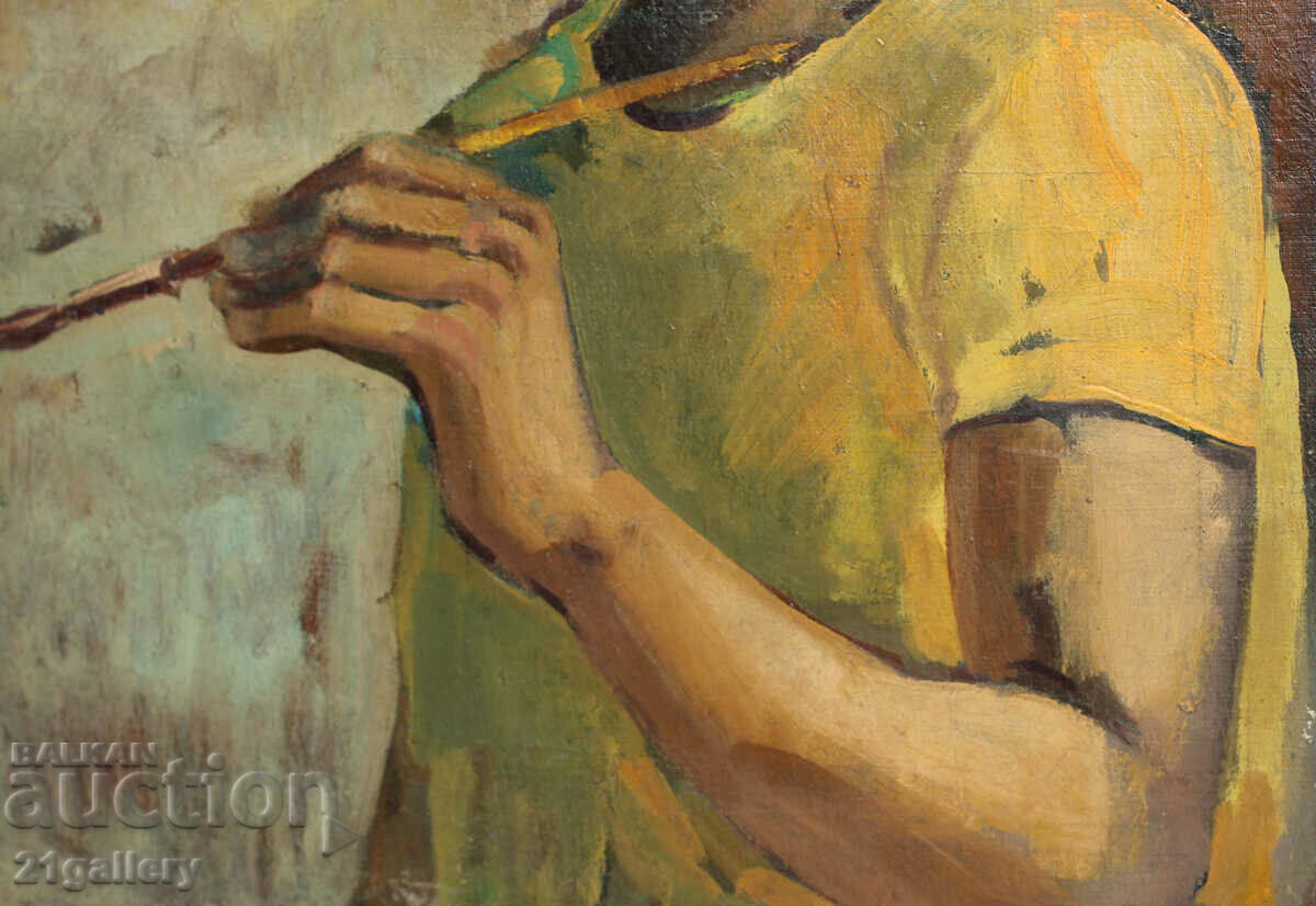 Oil painting portrait unsigned - 7 Oil painting portrait unsigned - 7