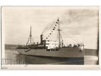 Bulgaria, Varna, steamship Tsar Ferdinand, RPPC, traveling