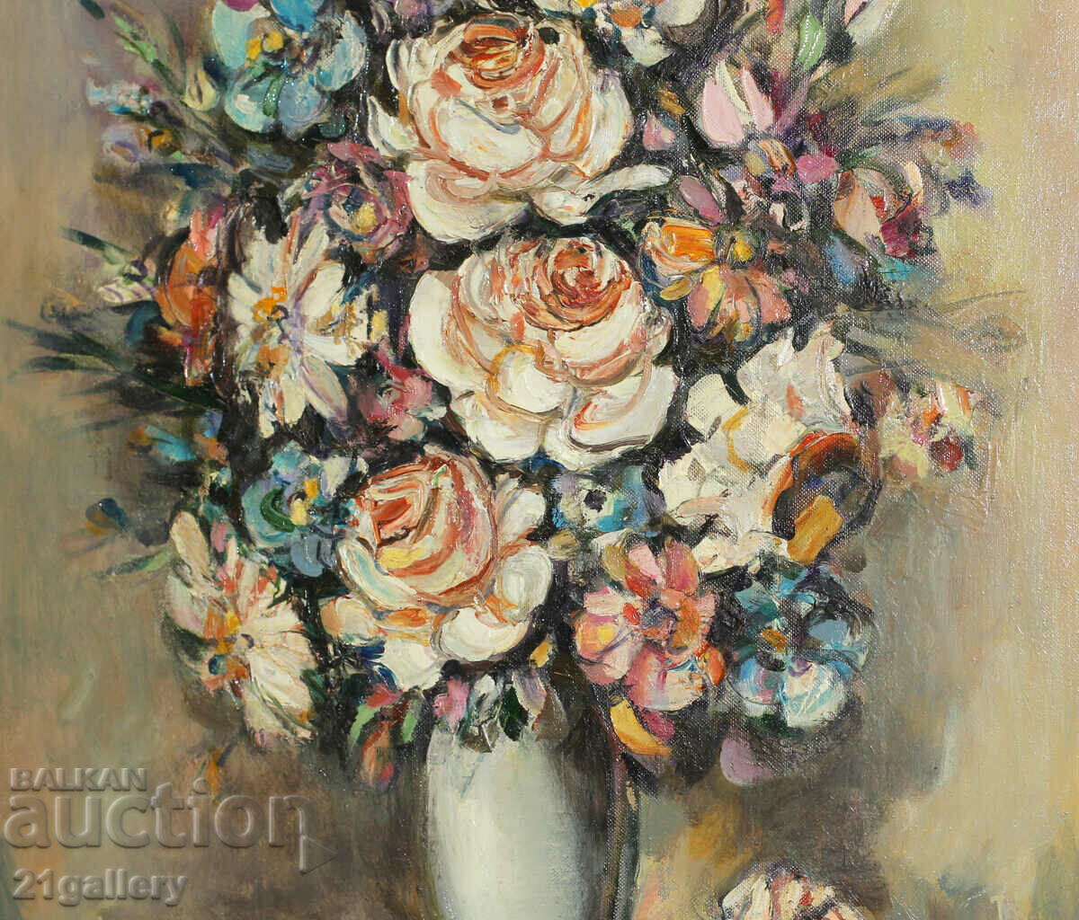 Zlatina Chifudova - Dertlieva, oil paints still life with roses - 6