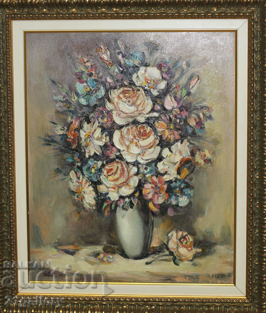 Zlatina Chifudova - Dertlieva, oil paints still life with roses
