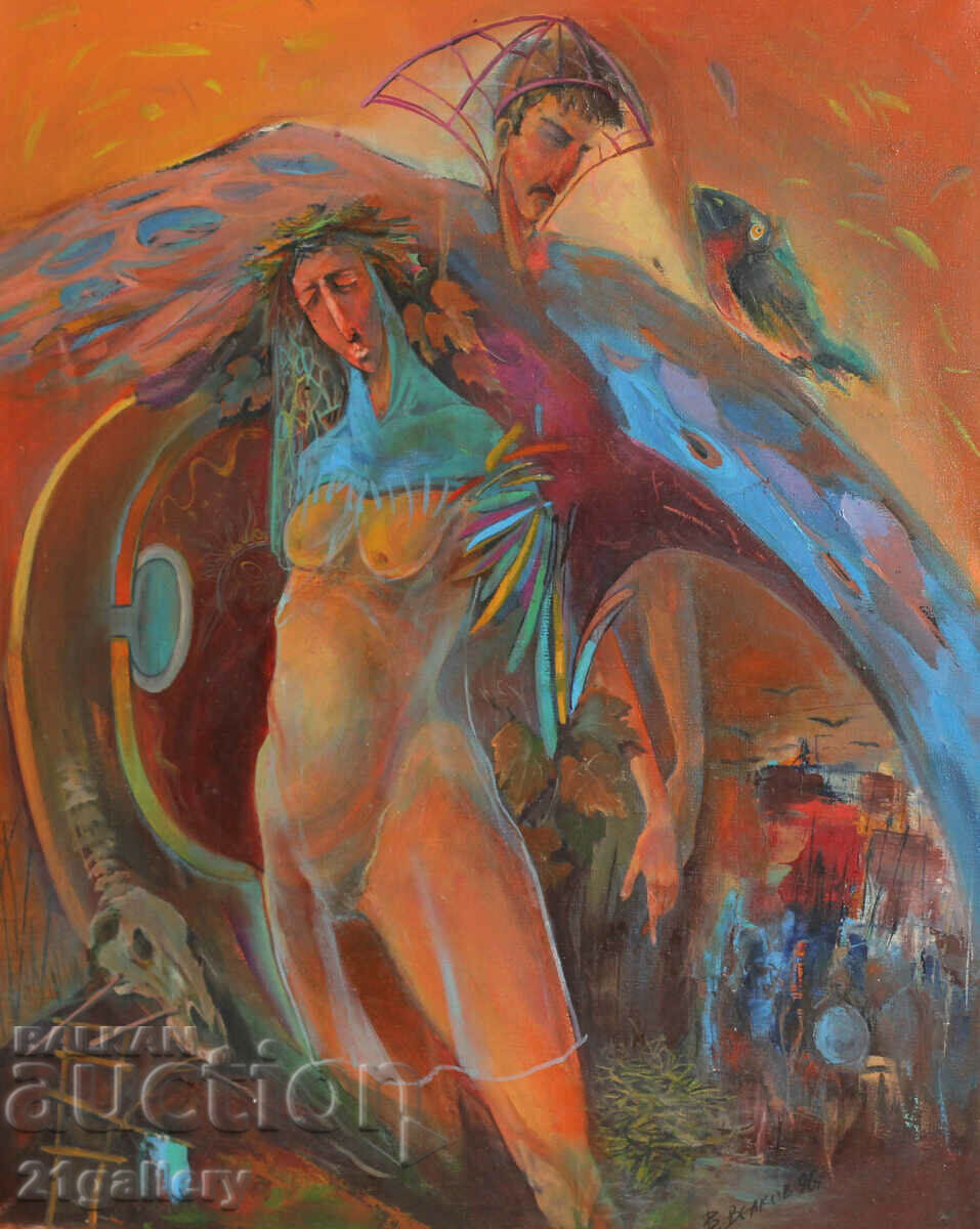 Vasil Velkov (1965 - ) oil paints, figurative composition with price 700.00 BGN | € 357.90