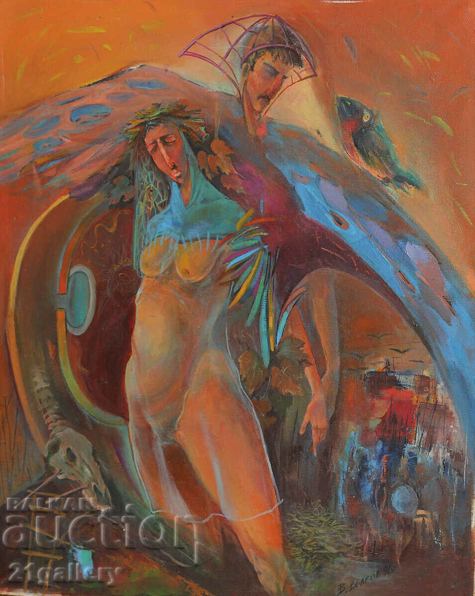 Auction  Vasil Velkov (1965 - ) oil paints, figurative composition