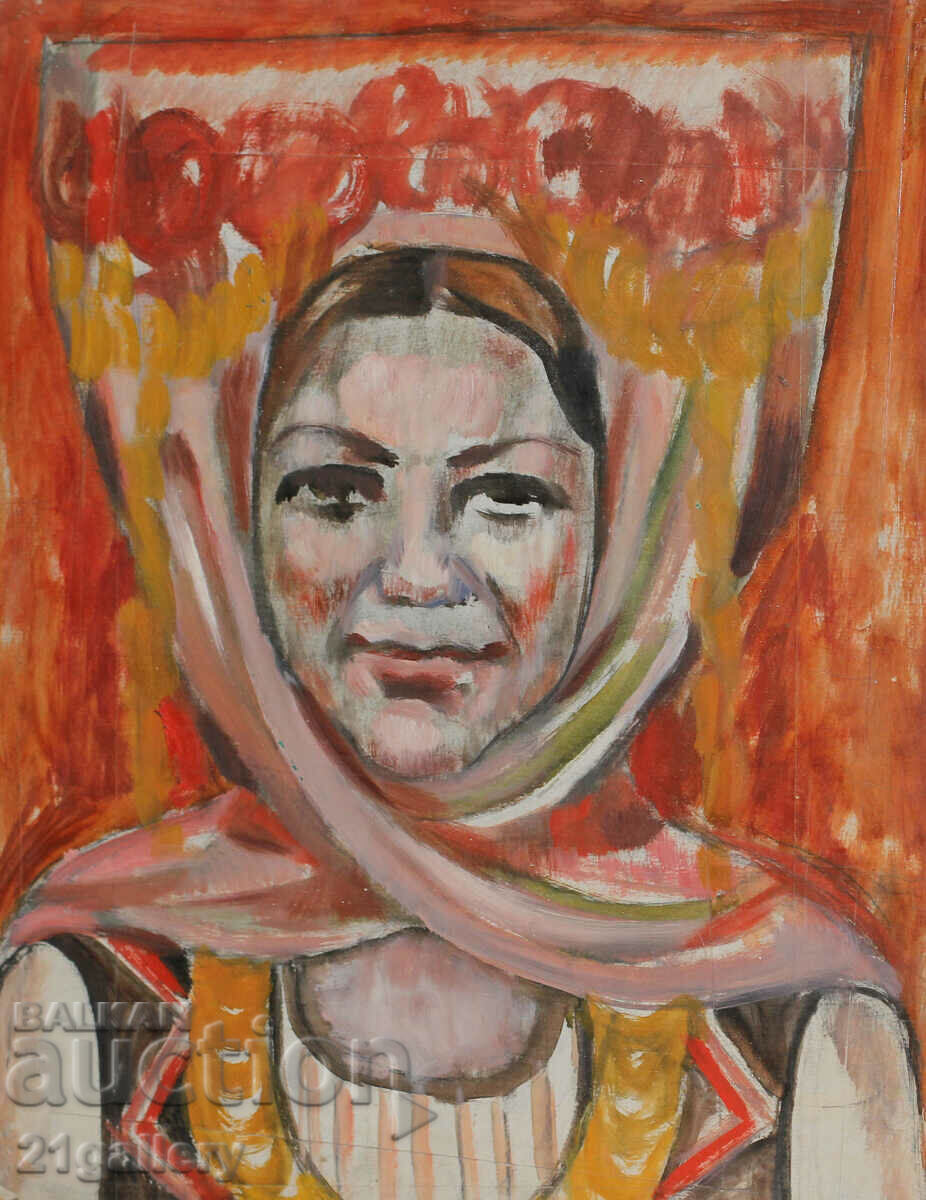 Auction Oil painting portrait woman in costume Auction Oil painting portrait woman in costume