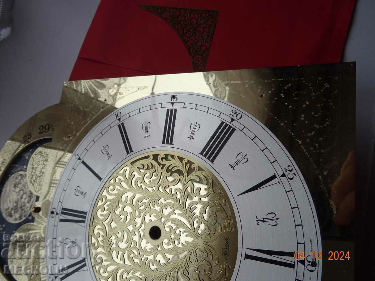 NEW DIAL FOR HERMLE PARQUET CLOCK GERMANY - 6 NEW DIAL FOR HERMLE PARQUET CLOCK GERMANY - 6