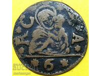 Venice 6 Bagatini Italy Madonna/St. Mark 21mm copper