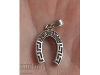 Silver pendant, horseshoe