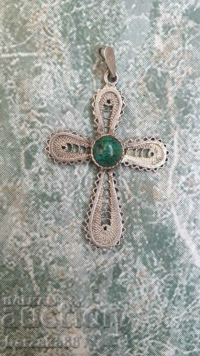 Old Silver Cross Filigree