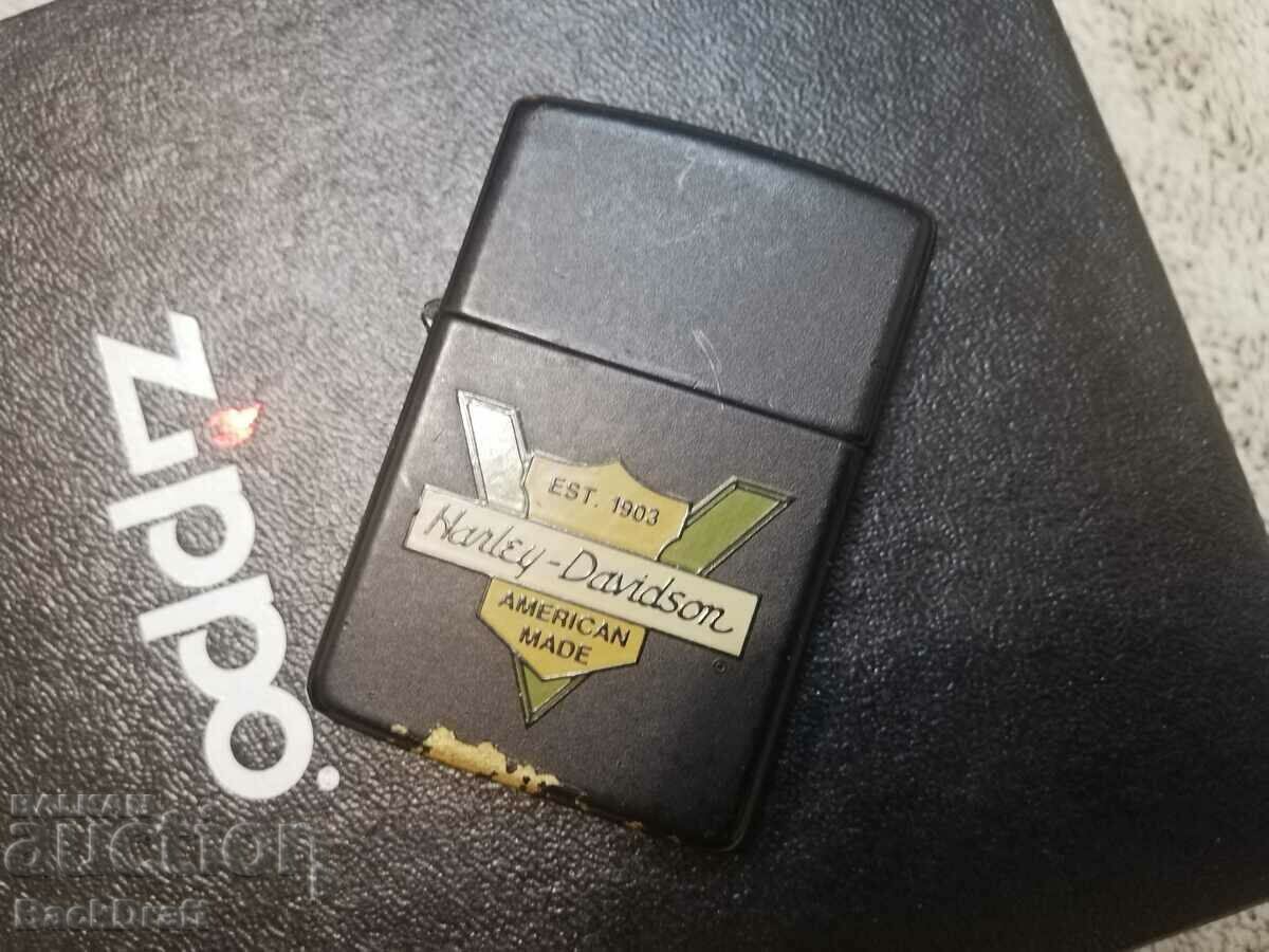 Auction  Original Zippo gasoline lighter, Zippo Harley Davidson