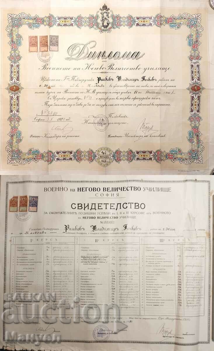 Έγγραφα ενός αξιωματικού Βασιλείου της Βουλγαρίας - Τσάρος Μπόρις Γ'. με τιμή 550.00 BGN | € 281.21