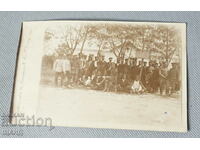 1917 Military photo of officers in uniform in front of Lom Hospital