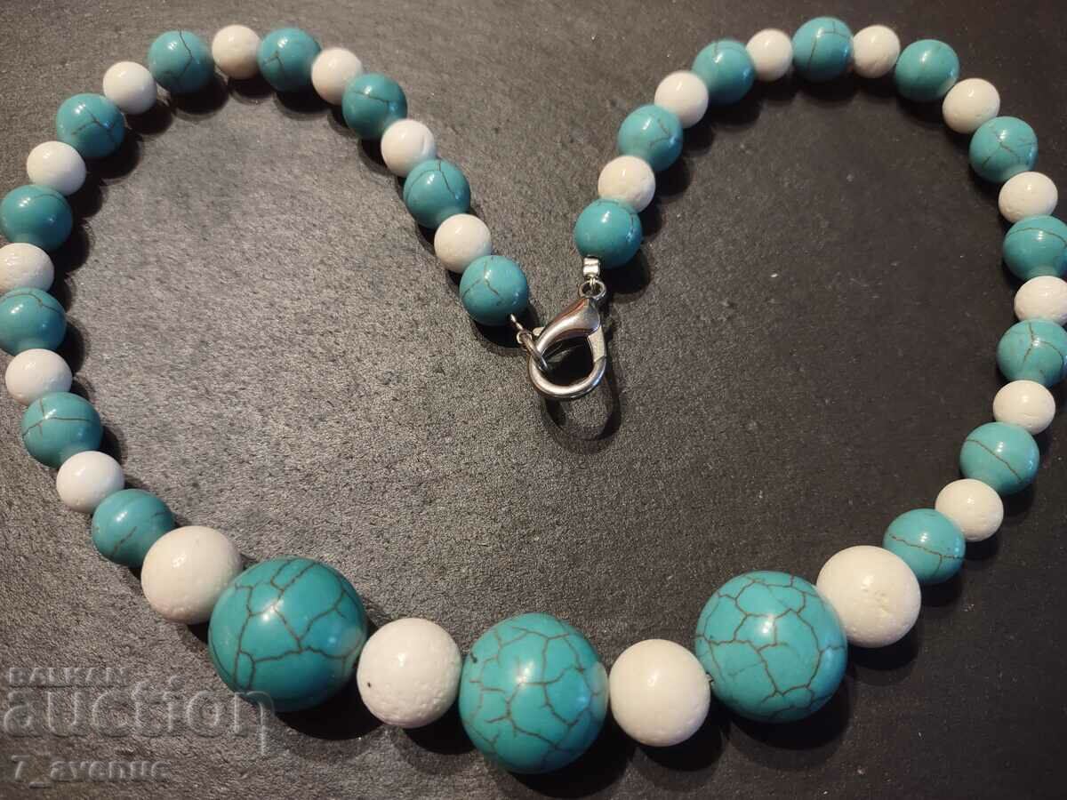 Necklace necklace, jewelry white Corals and Howlite 5.12.24 - 5 Necklace necklace, jewelry white Corals and Howlite 5.12.24 - 5