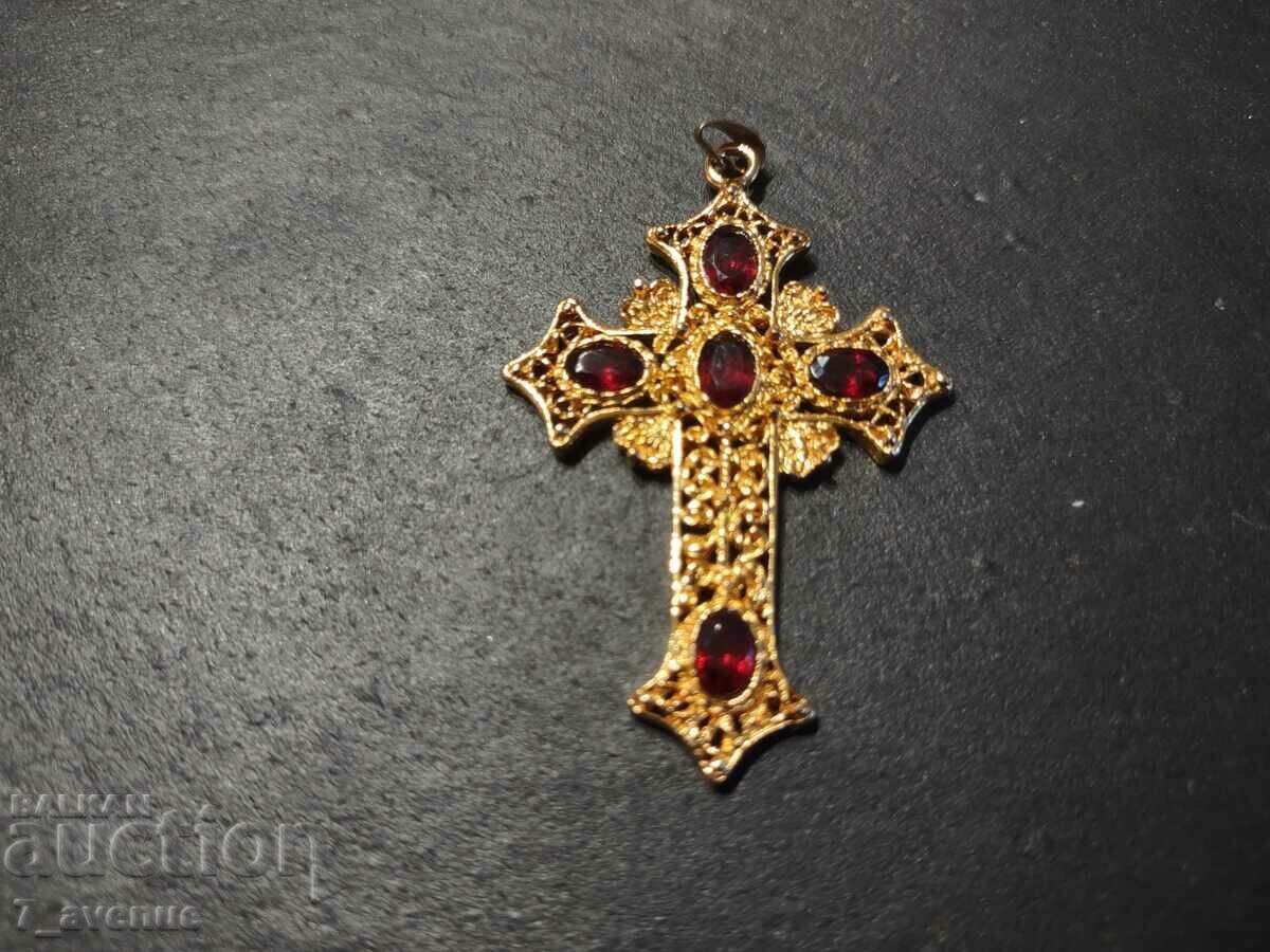 Cross, 5 pieces natural stone - Garnet, 5.12.24 with price 199.00 BGN | € 101.75 Cross, 5 pieces natural stone - Garnet, 5.12.24 with price 199.00 BGN | € 101.75