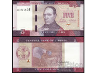 ❤️ ⭐ Liberia 2016 5 USD UNC Nou ⭐ ❤️