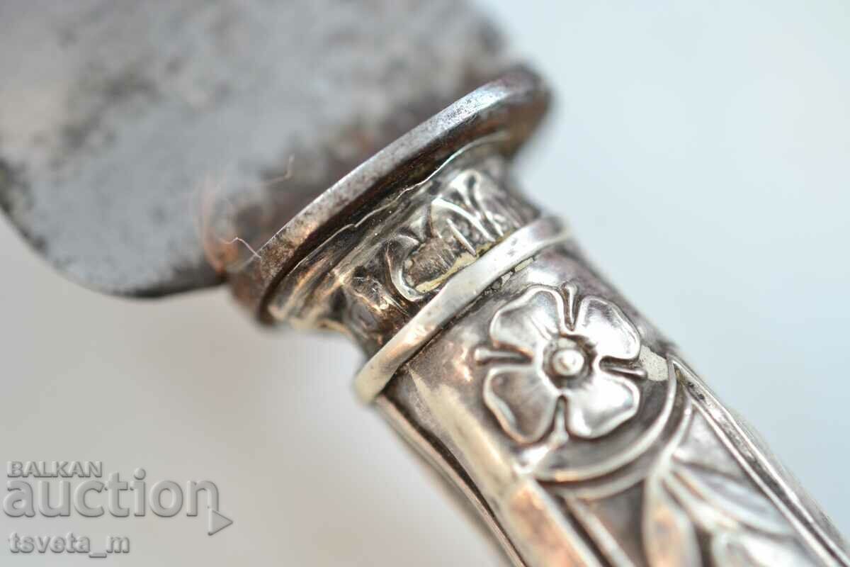 Παράδοση Σετ πιρουνιού και μαχαιριών αντίκα γαλλικού ασημί μπάρμπεκιου