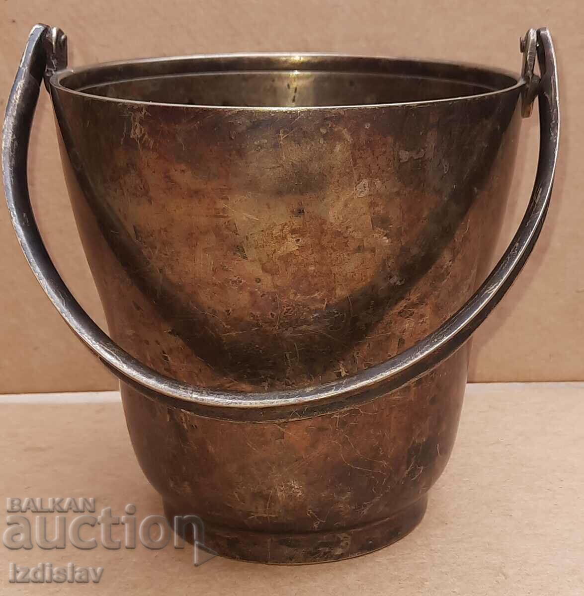 Vintage ice bowl. Silver plated brass. - 5 Vintage ice bowl. Silver plated brass. - 5