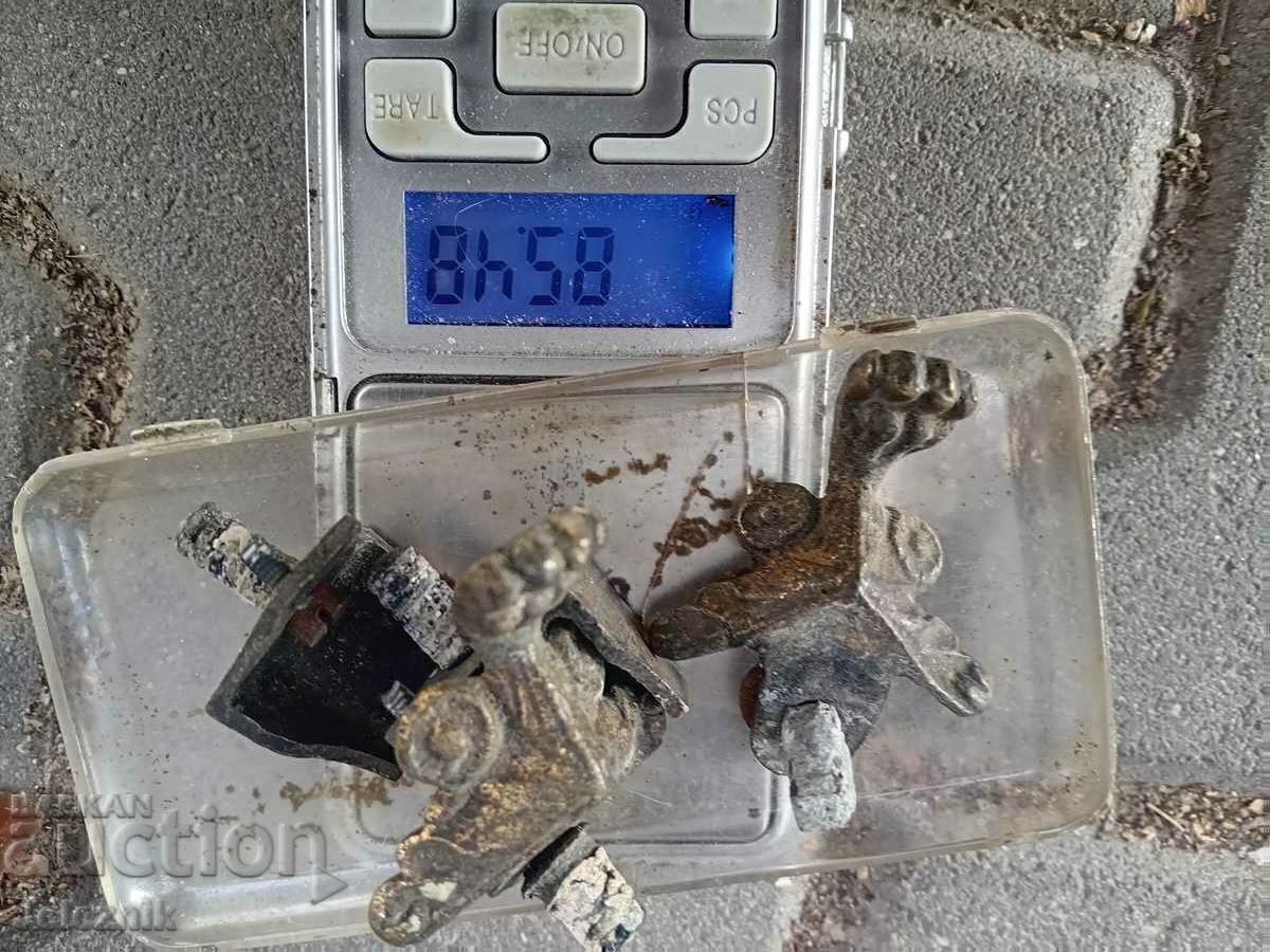 4×Bronze Legs For Marble Mantel Clock-19th century. - 6