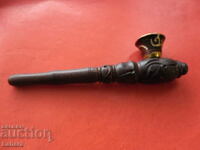 Ebony pipe, wood carving