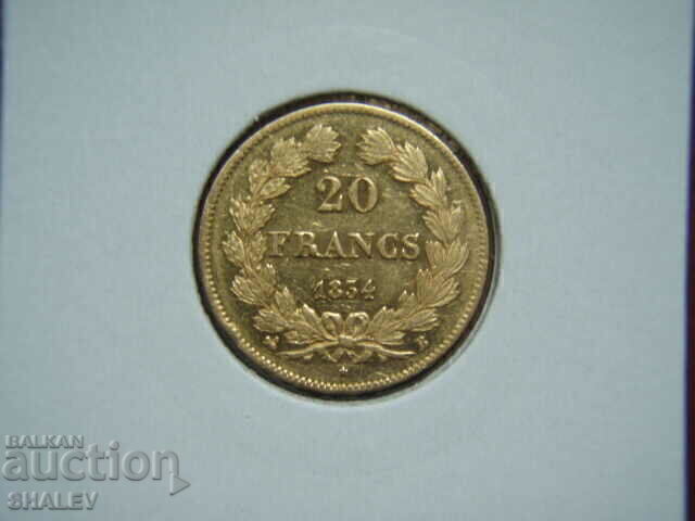 20 franci 1834 în Franța (20 franci Franța) - AU (aur) cu preț € 934.89 | 1828.49 BGN