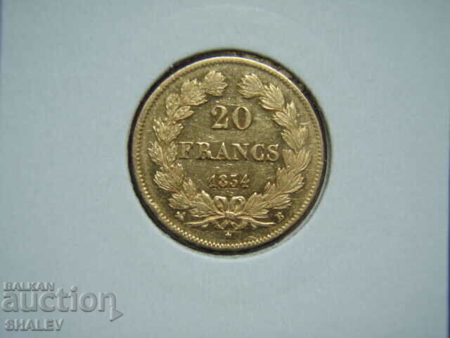 Auction 20 Francs 1834 In France (20 francs France) - AU (gold) Auction 20 Francs 1834 In France (20 francs France) - AU (gold)