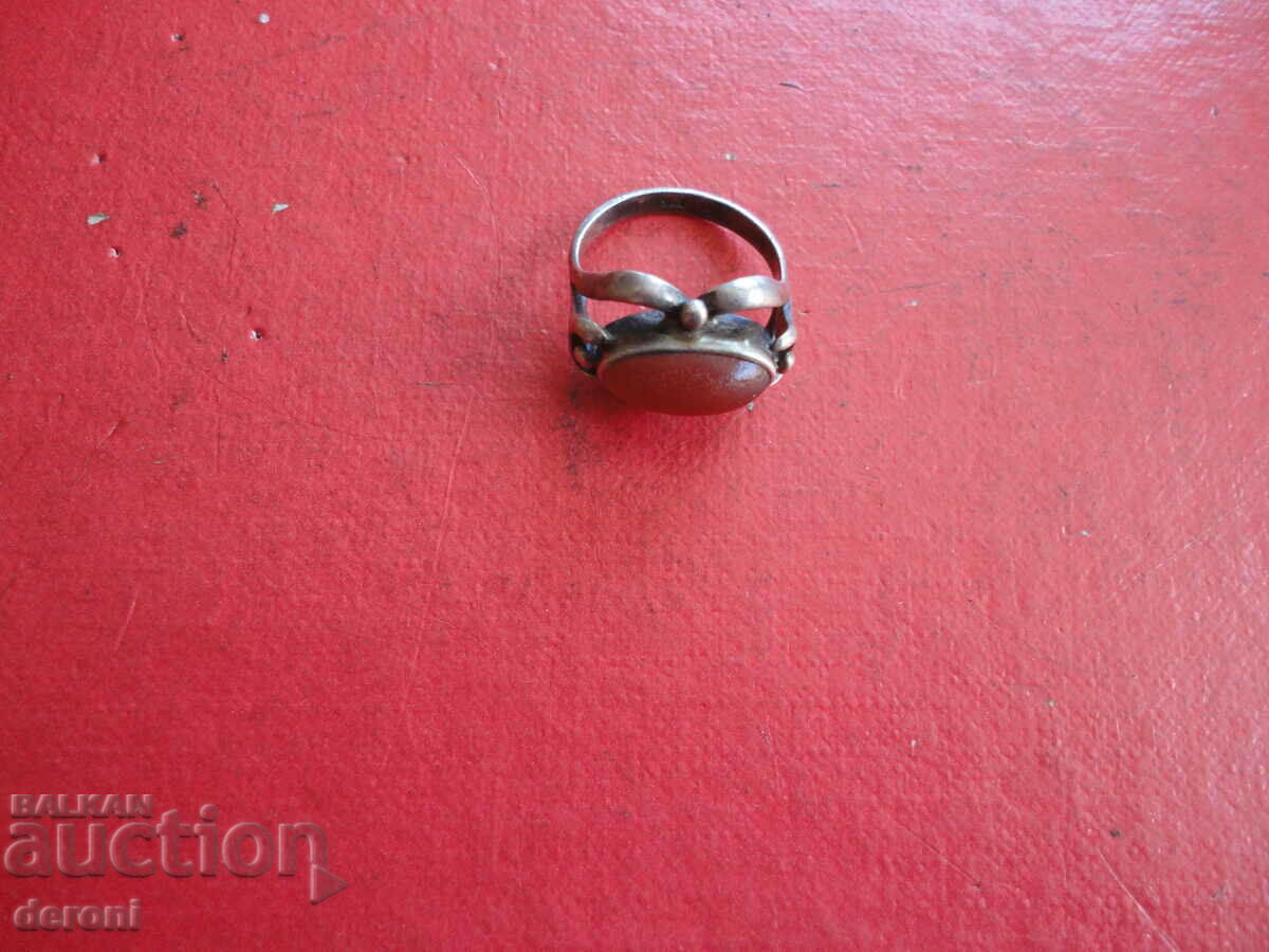 Silver ring with cornelian stone - 6 Silver ring with cornelian stone - 6