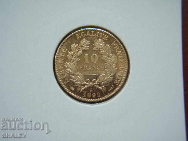 Δημοπρασία 10 Φράγκα 1899 Α Γαλλία /2/- Unc (χρυσός) Δημοπρασία 10 Φράγκα 1899 Α Γαλλία /2/- Unc (χρυσός)