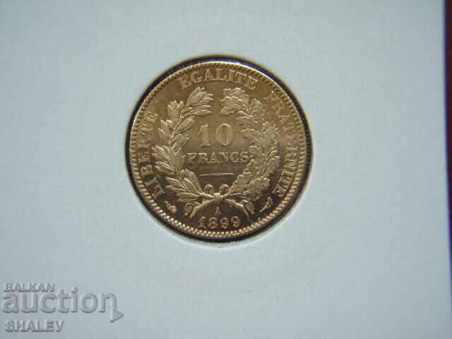 Παράδοση 10 Φράγκα 1899 Α Γαλλία /2/- Unc (χρυσός) Παράδοση 10 Φράγκα 1899 Α Γαλλία /2/- Unc (χρυσός)