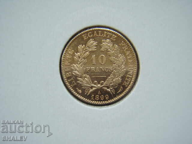 10 Φράγκα 1899 Α Γαλλία /2/- Unc (χρυσός) 10 Φράγκα 1899 Α Γαλλία /2/- Unc (χρυσός)