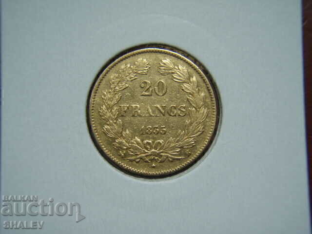 20 franci 1835 B Franța - AU (aur) cu preț € 934.89 | 1828.49 BGN